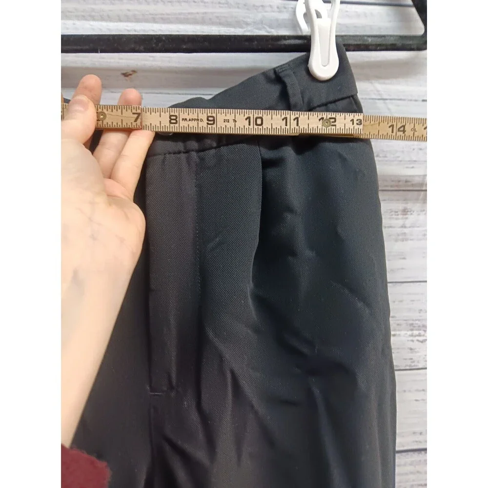 Zara Crop Pants Women's Small High Rise Belt Loops Length in Black Linen Blend